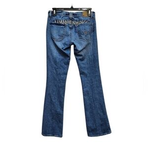 Armani Exchange Rare Gold  Embroidered Denim Jeans 98% Cotton 2% Spandex Sz 2